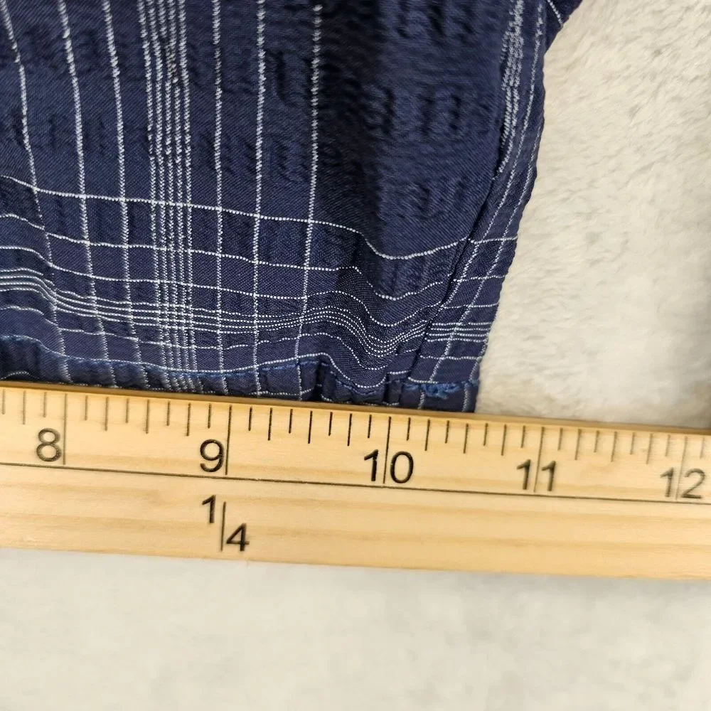 Tommy Bahama Golf Short Mens Size 32 (Meas. 34) Blue Plaid Performance Chino VGC